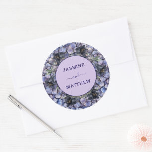 Mooie Zwarte Bloemrijke Klassieke Whimsical Chic B Ronde Sticker