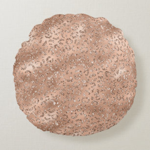 Mooie zwarte cheeta luipaard vel print patroon rond kussen
