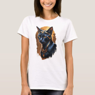 Mooie zwarte Egyptische kat T-shirt