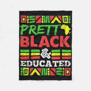 Mooie Zwarte En Geschoolde Black History Month Man Fleece Deken