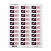 Mooie zwarte en Mauve Galaxy Universe Etiket (Full Sheet)