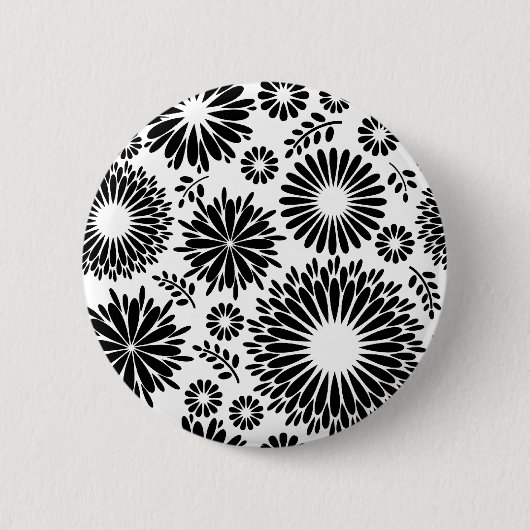 Mooie zwarte en witte Button (Voorkant)