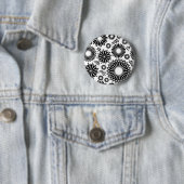 Mooie zwarte en witte Button (In situ)