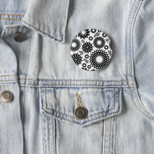Mooie zwarte en witte Button (In situ)