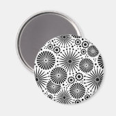 Mooie zwarte en witte magneet (Voorkant / Achterkant)