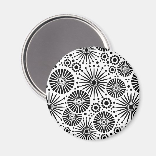 Mooie zwarte en witte magneet (Voorkant / Achterkant)