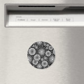 Mooie zwarte en witte magneet (Insitu (Vaatwasser))