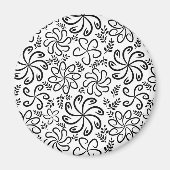 Mooie zwarte en witte magneet (Voorkant)