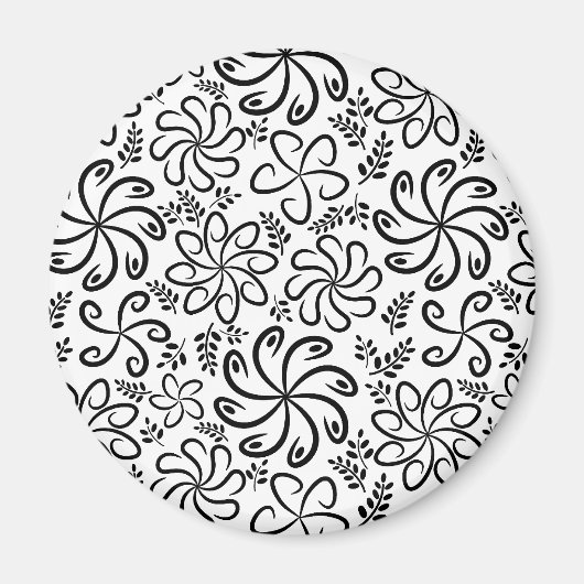 Mooie zwarte en witte magneet (Voorkant)