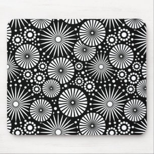 Mooie zwarte en witte mousepad muismat