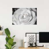 Mooie zwarte en witte rozen poster (Thuiskantoor)