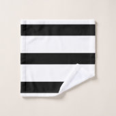 Mooie zwarte en witte strepen bad handdoek (Wasdoekje)