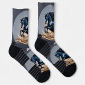 Mooie zwarte hengst sokken (Rechts)