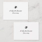 Mooie zwarte kat notitiekaartje (Voorkant / Achterkant)