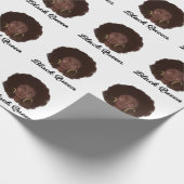 Mooie zwarte koningin cadeaupapier (Hoek)