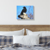 Mooie Zwarte Kraai Canvas Afdruk (Insitu (Slaapkamer))