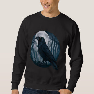 Mooie zwarte kraai in eng bos Raven Bird Ha Trui