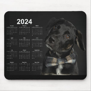 Mooie zwarte Labrador Retriever 2024 Kalender Muismat