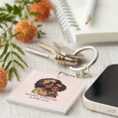 Mooie zwarte moeder en dochter (10) sleutelhanger (Voorkant Rechts)