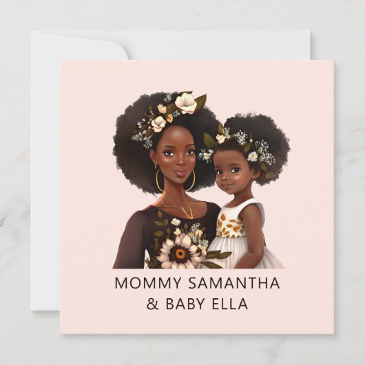 Mooie zwarte moeder en dochter (11) (Voorkant)