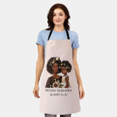 Mooie zwarte moeder en dochter (11) schort (Gedragen)