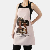 Mooie zwarte moeder en dochter (11) schort (Insitu)