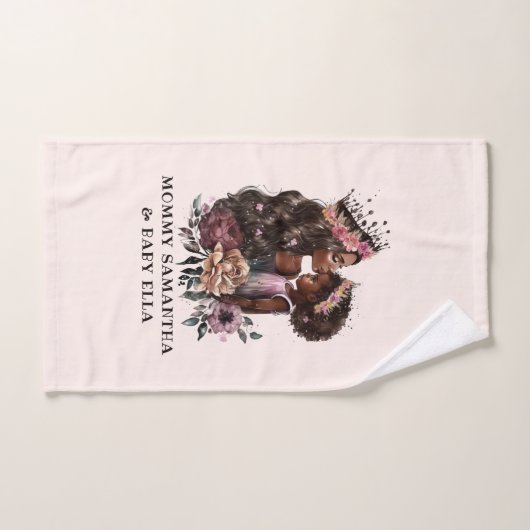 Mooie zwarte moeder en dochter (3) bad handdoek (Handdoek)