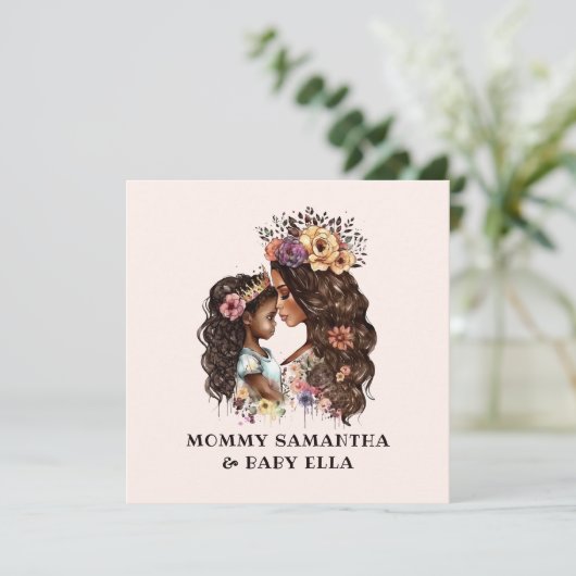 Mooie zwarte moeder en dochter (4) (Staand voorkant)