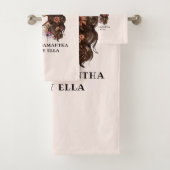 Mooie zwarte moeder en dochter (4) bad handdoek (Insitu)