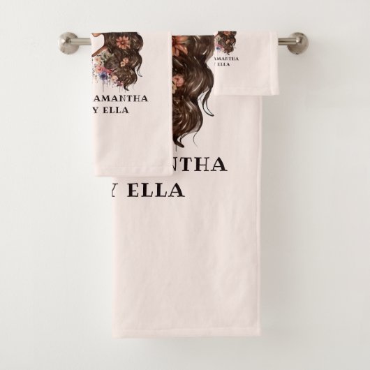 Mooie zwarte moeder en dochter (4) bad handdoek (Insitu)