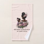 Mooie zwarte moeder en dochter (7) bad handdoek (Handdoek)