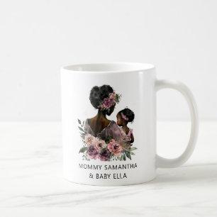 Mooie zwarte moeder en dochter (8) koffiemok