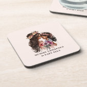 Mooie zwarte moeder en dochter bier onderzetter (Linkerzijde)