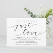 Mooie Zwarte Niks Gewoons Alleen Liefde, Elopement Kaart (Staand voorkant)