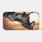 Mooie zwarte paard Case-Mate iPhone case (Achterkant (horizontaal))