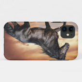 Mooie Zwarte Paard Case-Mate iPhone Case (Achterkant (horizontaal))
