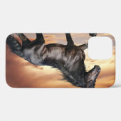 Mooie zwarte paard Case-Mate iPhone case (Achterkant (horizontaal))