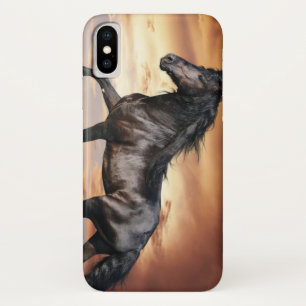 Mooie zwarte paard iPhone x hoesje