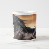 Mooie zwarte paard extra grote beker (Voorkant)