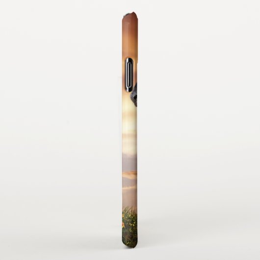 Mooie zwarte paard iPhone hoesje (Rechterkant)