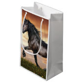 Mooie zwarte paard klein cadeauzakje (Achterkant Gekanteld)