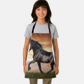 Mooie zwarte paard schort (Insitu)