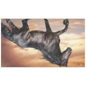 Mooie zwarte paard tafelkleed (Voorkant (Horizontaal))