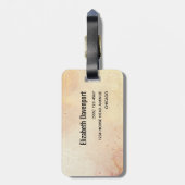 Mooie zwarte paarse kop portret Waterverf Bagagelabel (Achterkant verticaal)