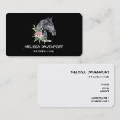 Mooie zwarte paarse kop portret Waterverf Visitekaartje (Voorkant / Achterkant)