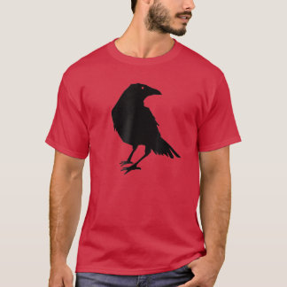 Mooie zwarte rog Raven Bird Silhouette T-shirt