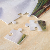 Mooie zwarte vrouw met appel legpuzzel (Zijkant)