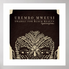 Mooie zwarte vrouw poster