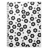 Mooie zwarte witte bloemen Notitieboekje Notitieboek (Voorkant)