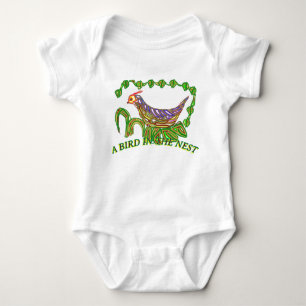 Mooie zwemende eend baby bodysuit natuur afbeeldin